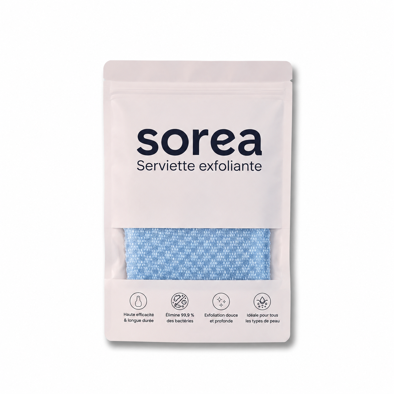 Serviette de douche exfoliante Sorea