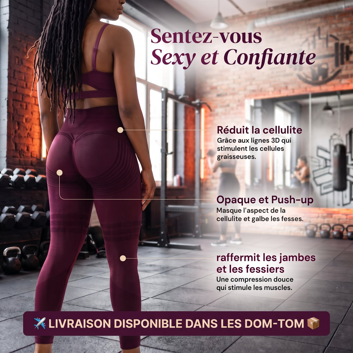 Galbea – Legging Sculptant 3D Effet Push-Up